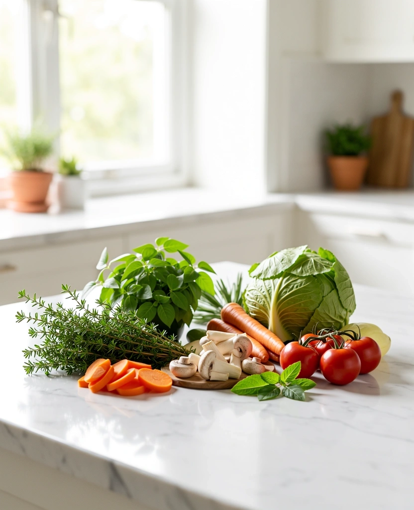 Ingrédients frais pour une alimentation équilibrée